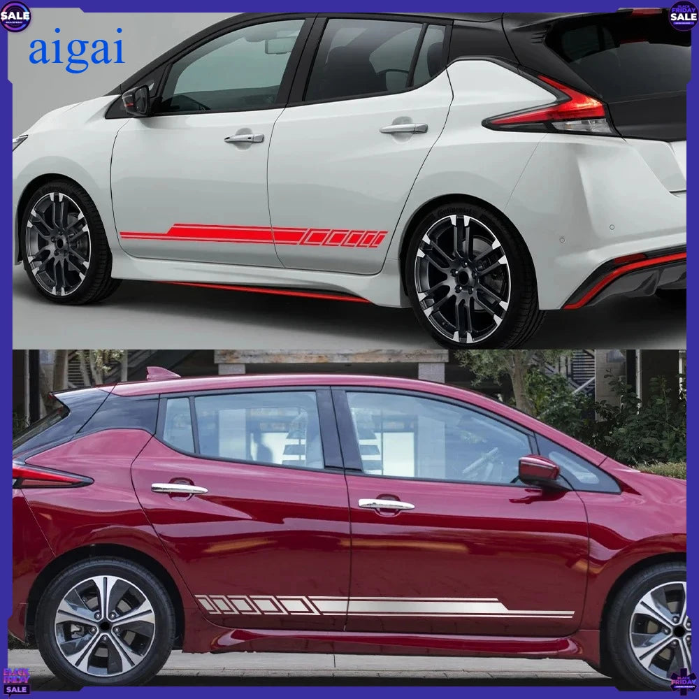 For Nissan Leaf Door Side Wrap Sticker Decals Kit Waterproof