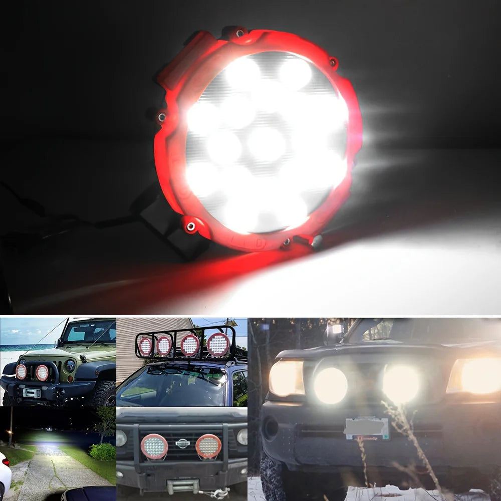 For Boat Jeep ATV Inch 51W Round Offroad Spot Driving Pod Bumper
