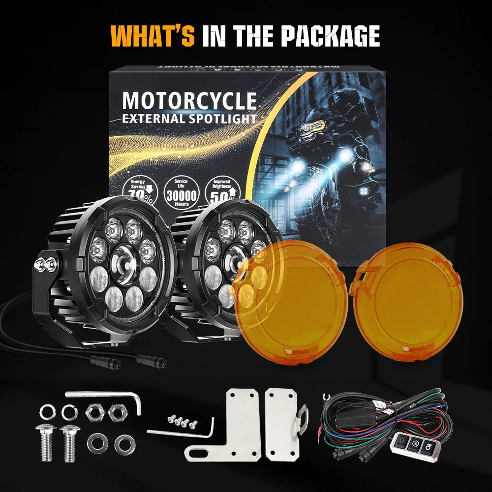 For BMW Gs 12-36V Hl 4.5inch Moto Low Beams Amber Drl Adv Enduro