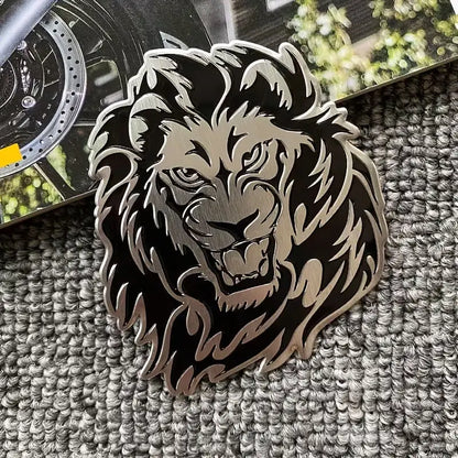 For Vehicles A 3D Fierce Lion Sticker Featuring Metal Head Tail