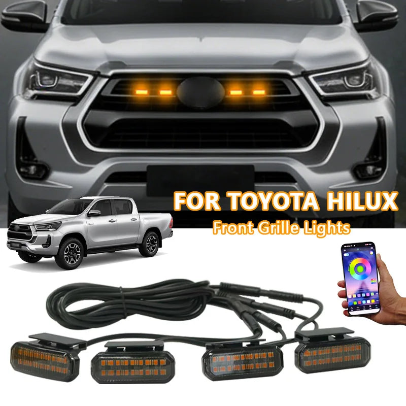 For Toyota Hilux LED Front Grille Safety Warning Harness Signal