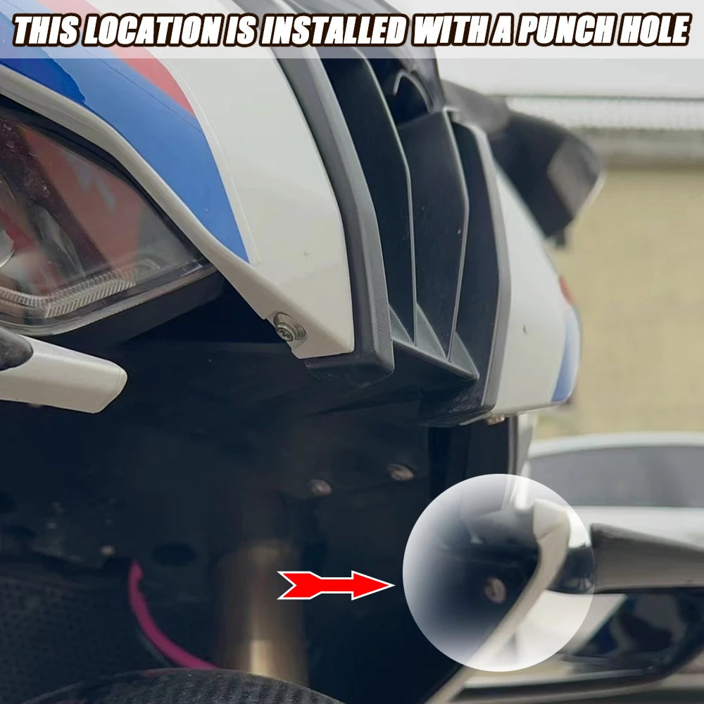 For BMW S1000RR M1000RR 2019–2022 — Front Fairing Lip Winglets