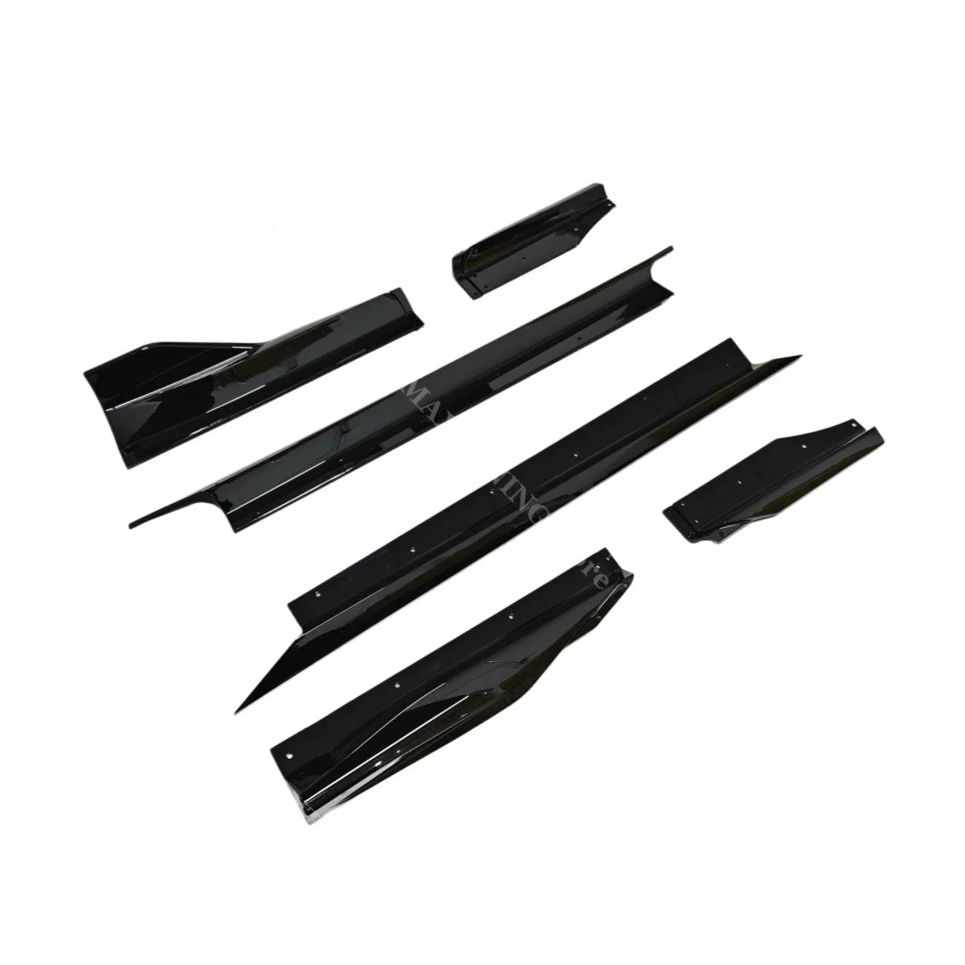For BMW M2 G87 2023 2024 Gloss Black ABS 6PCS Side Skirts
