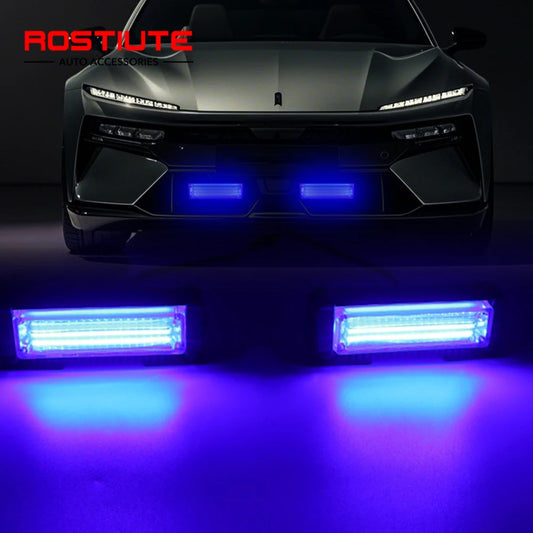 For Vehicles In Cob Grille Strobe 12V Flashing Beacon Amber