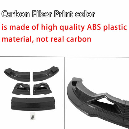 For BMW F80 M3 F82 M4 2015-2020 Front Bumper Lip 5PCS Body Kit