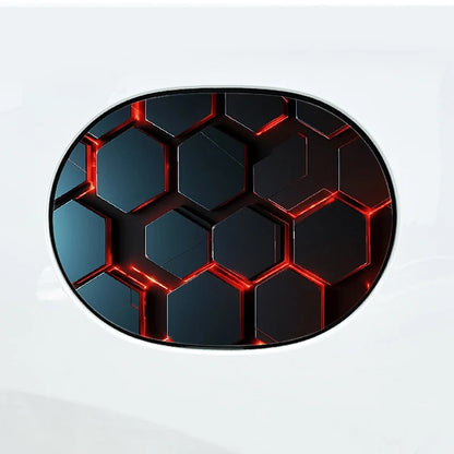 1PC 2PCS Honeycomb Pattern Fuel Tank Cap Stickers Waterproof