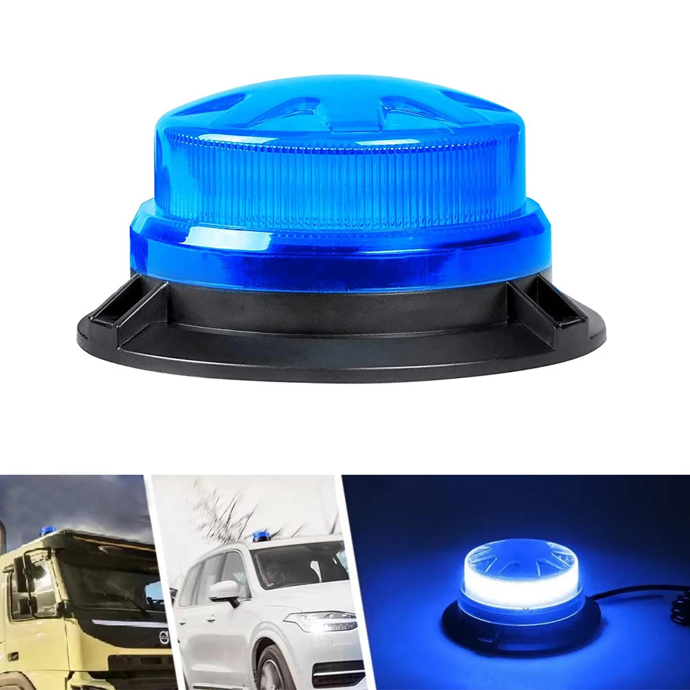 9-28v MINI Yellow Blue Rotating Ambulance Emergency Strobe