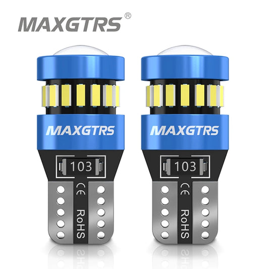 2PCS T10 W5W Bulbs Red Canbus 194 168 Clearance