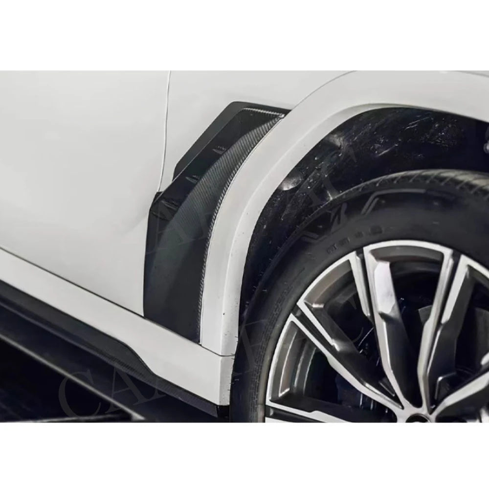 For BMW F96 X6 2019 2020 Front Fender Vent Fin Gill Trim Carbon