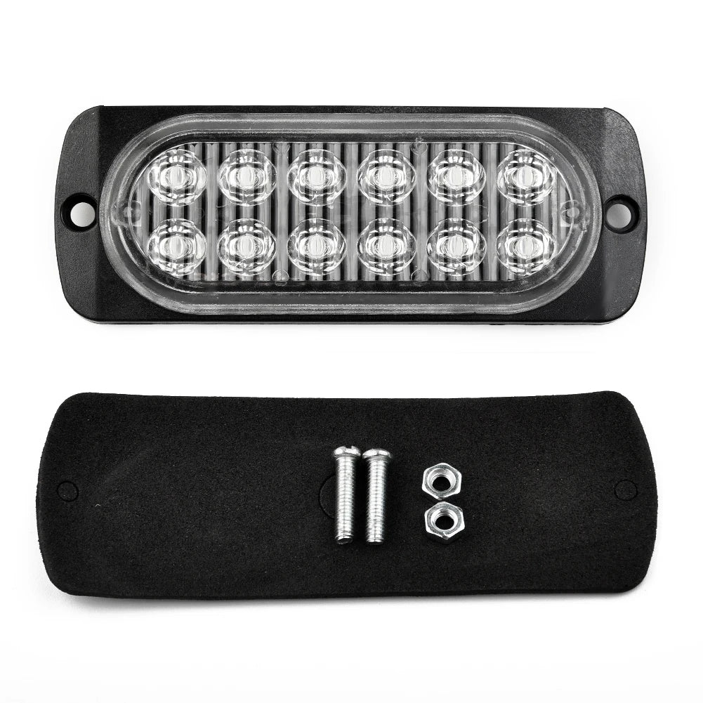 2PCS Urgent 12V 24V Strobe Warning Truck Van Bus