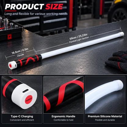 73CM Flexible Work Strip Rechargeable Silicone Handheld Trouble