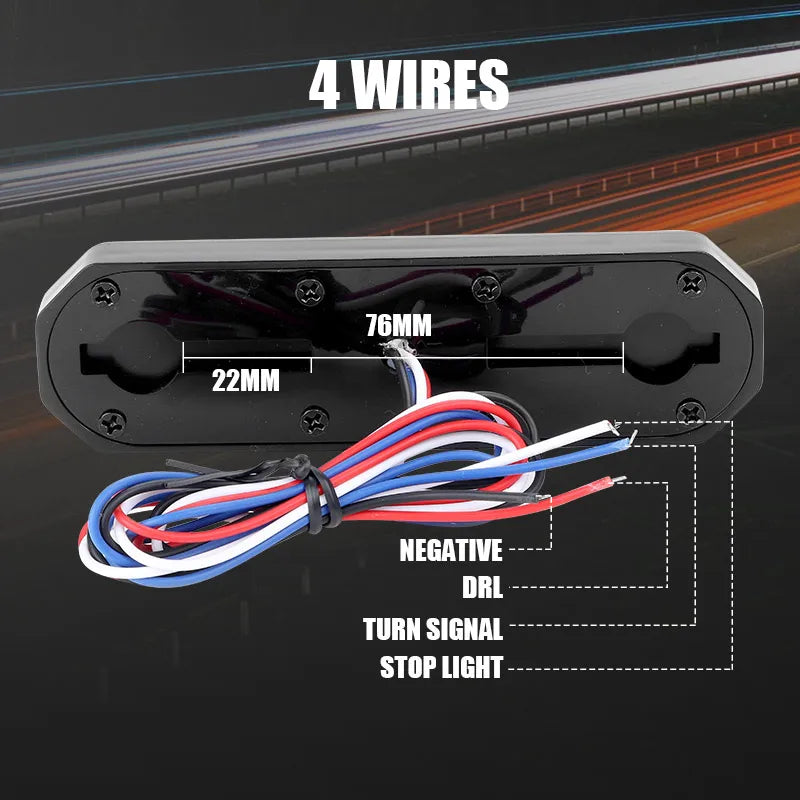 In Brake Tail Turn Stop Sequential Flowing Signal Drl