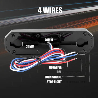 In Brake Tail Turn Stop Sequential Flowing Signal Drl