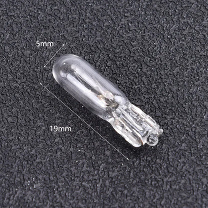 10PCS Pack 12V 1.2w T5 Glass Bulb Dashboard Instrument