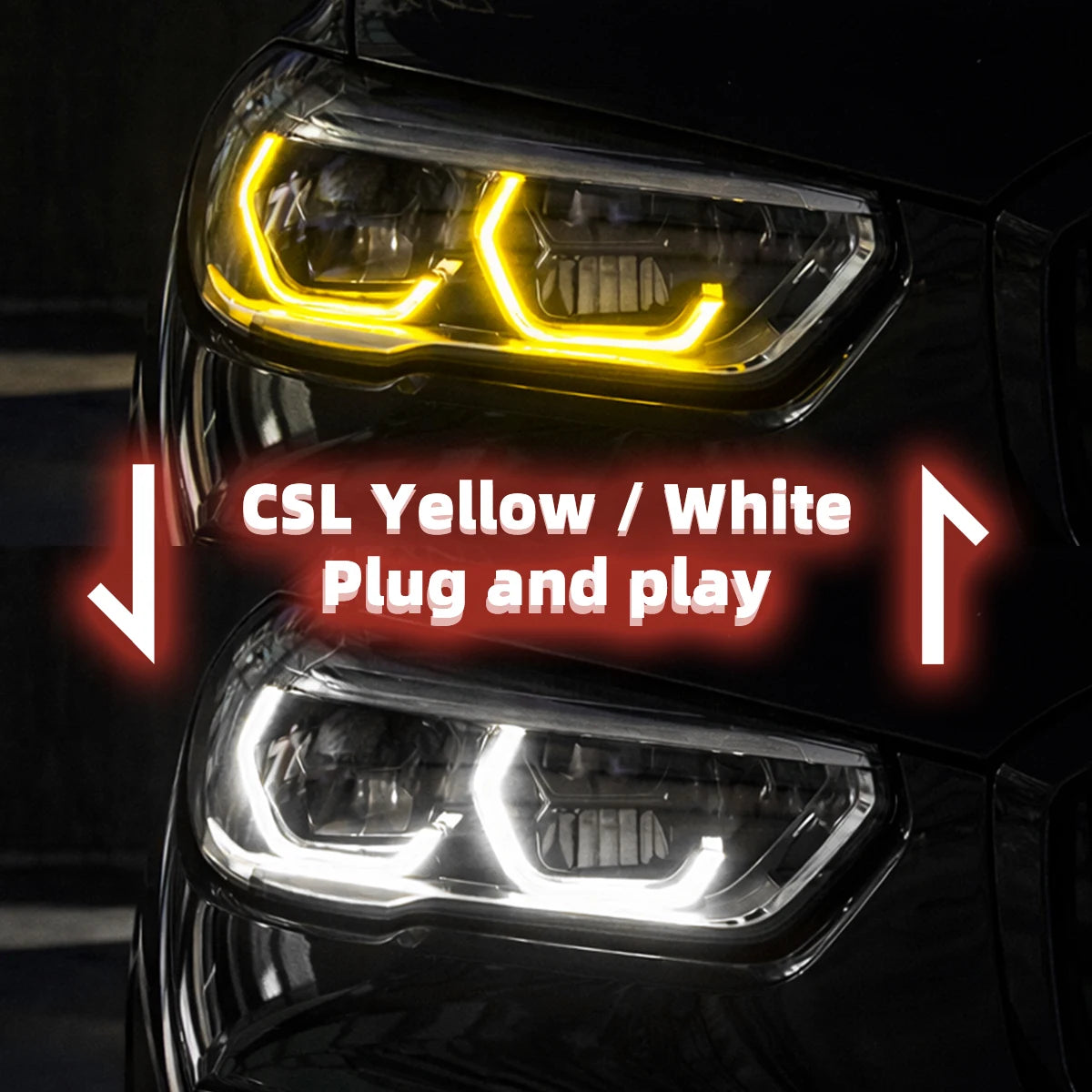 For BMW X5 X6 X5M X6M G05 G06 F95 F96 2019-2022 Dual Color Drl