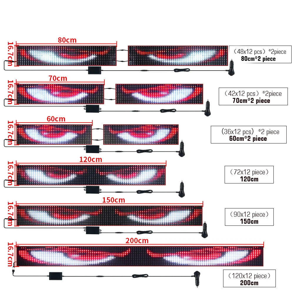 Devil S Eye Truck Sign Remote Control Scrolling Animation