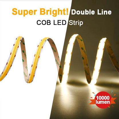 Super Bright Cob Strip 2000LM M Double Row 600leds