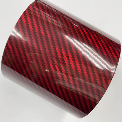 Super Glossy 10CM Width Red Holographic Carbon Fiber Vinyl