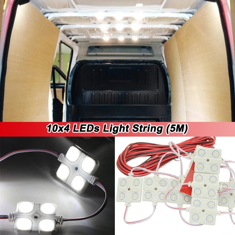 For Rv Boat Trailer Pickup DC12V 10X4 Leds Truck Bed White