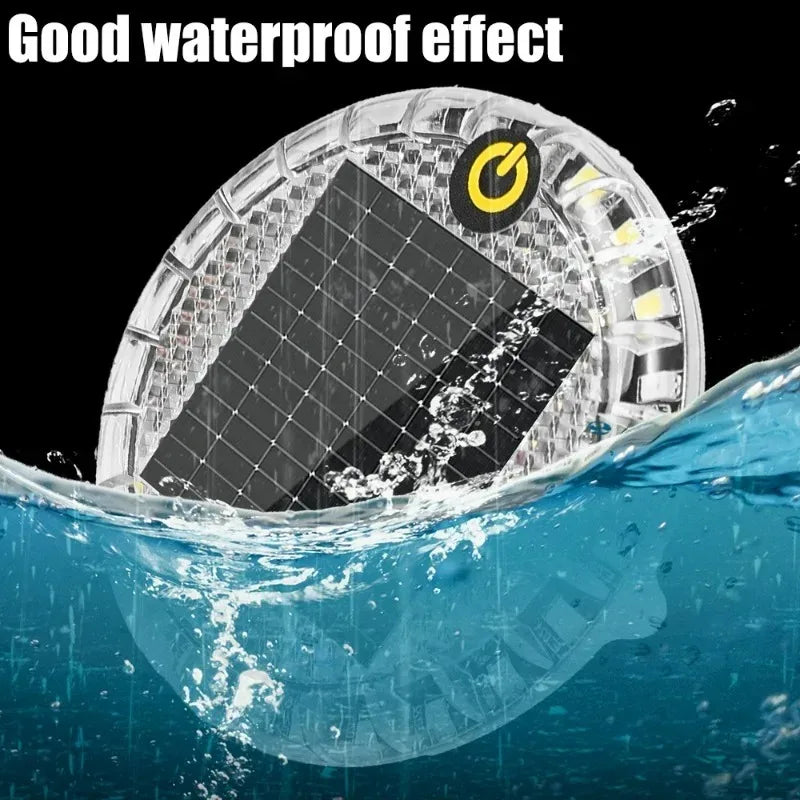 For All Vehicle Solar Round Warning Flashlight Indicator