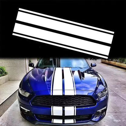 For Diy Auto Hoods Stripe Decals Waterproof Stickers Durable