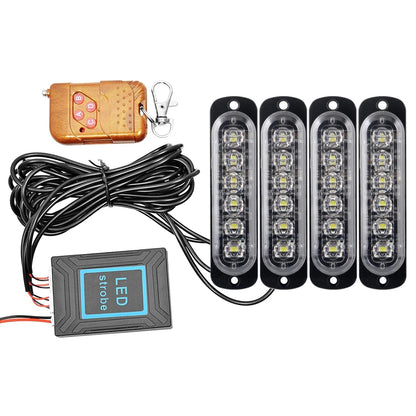 Front Grille Amber Strobe Emergency Remote Wireless Control Flash
