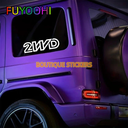 Fuyoohi Creativity Black White 2WD Vinyl Sticker Fashionable Rear