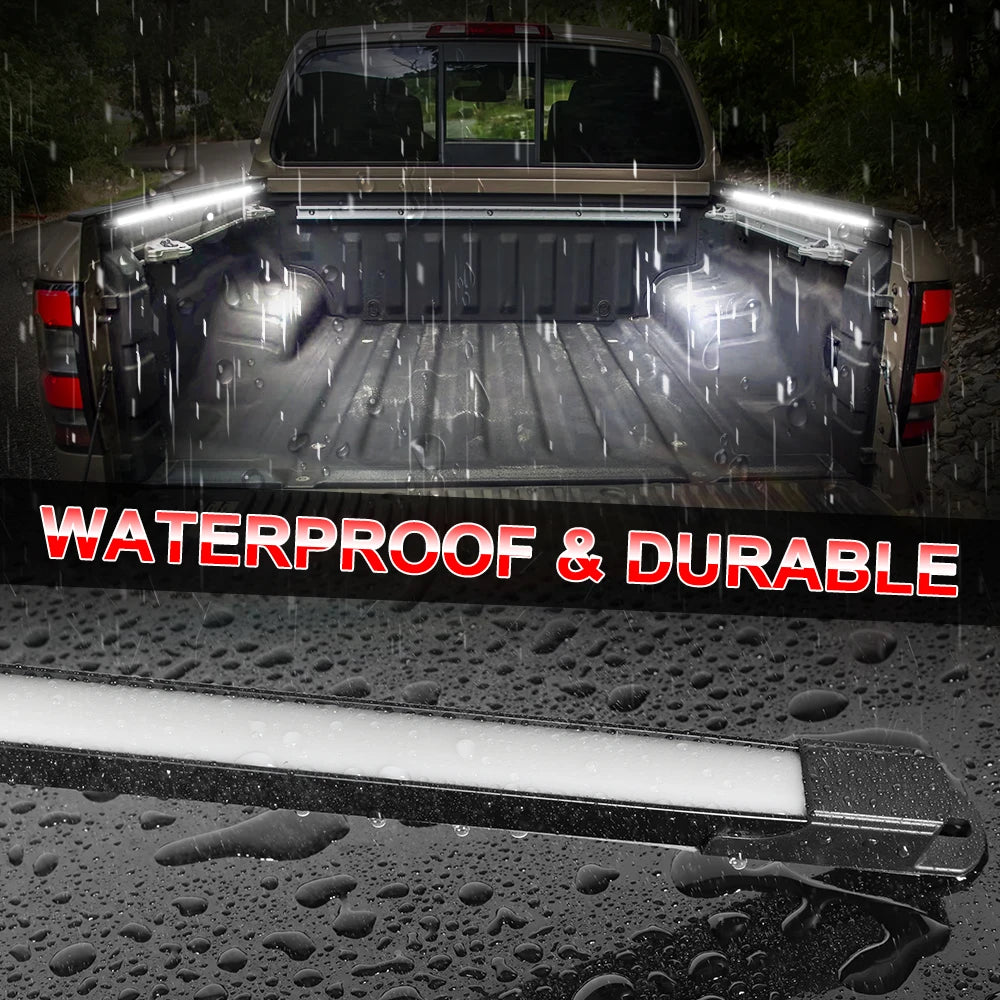 2PCS Waterproof Pickup Truck Bed 132 Strip Lighting Kit