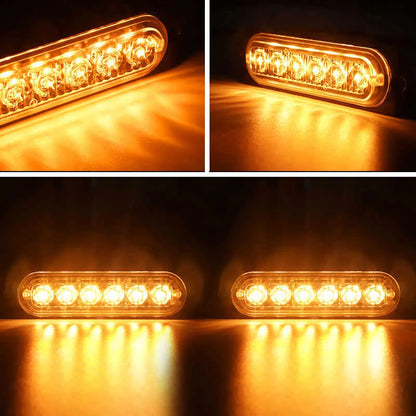 4P Truck Signal 12v-24v Strobe Grille Flashing Bar Side