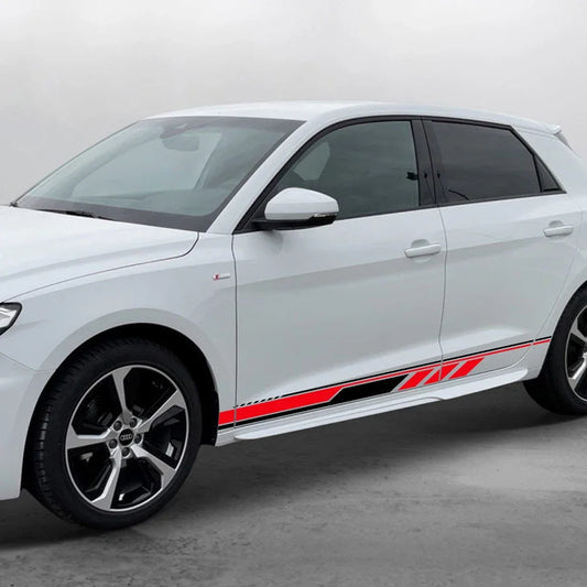 For Audi A1 8X Gb Gba 2PCS Side Door Sticker Racing Stripe