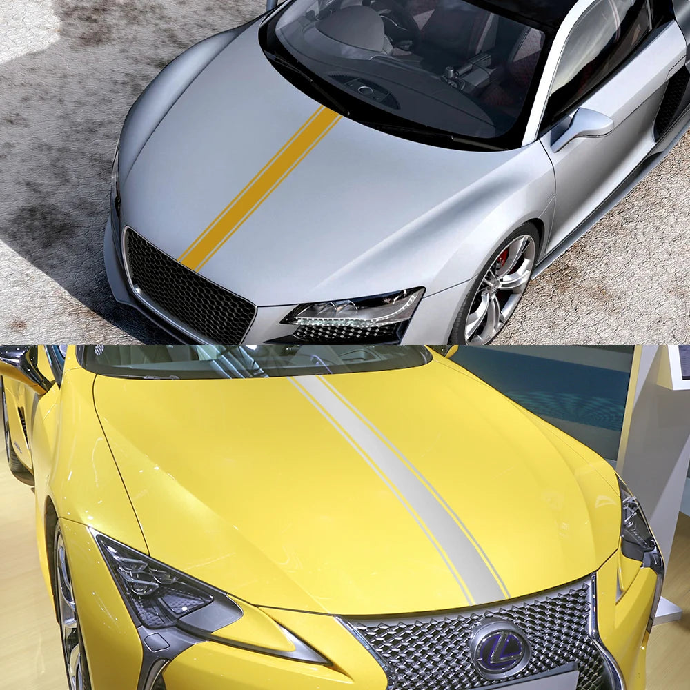 Hood Roof Tail Stickers Long Strip Graphics Vinyl Film