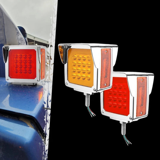 For FLD120 FLD112 Mack Front Bumper Strobe Headlight Pods 16LED