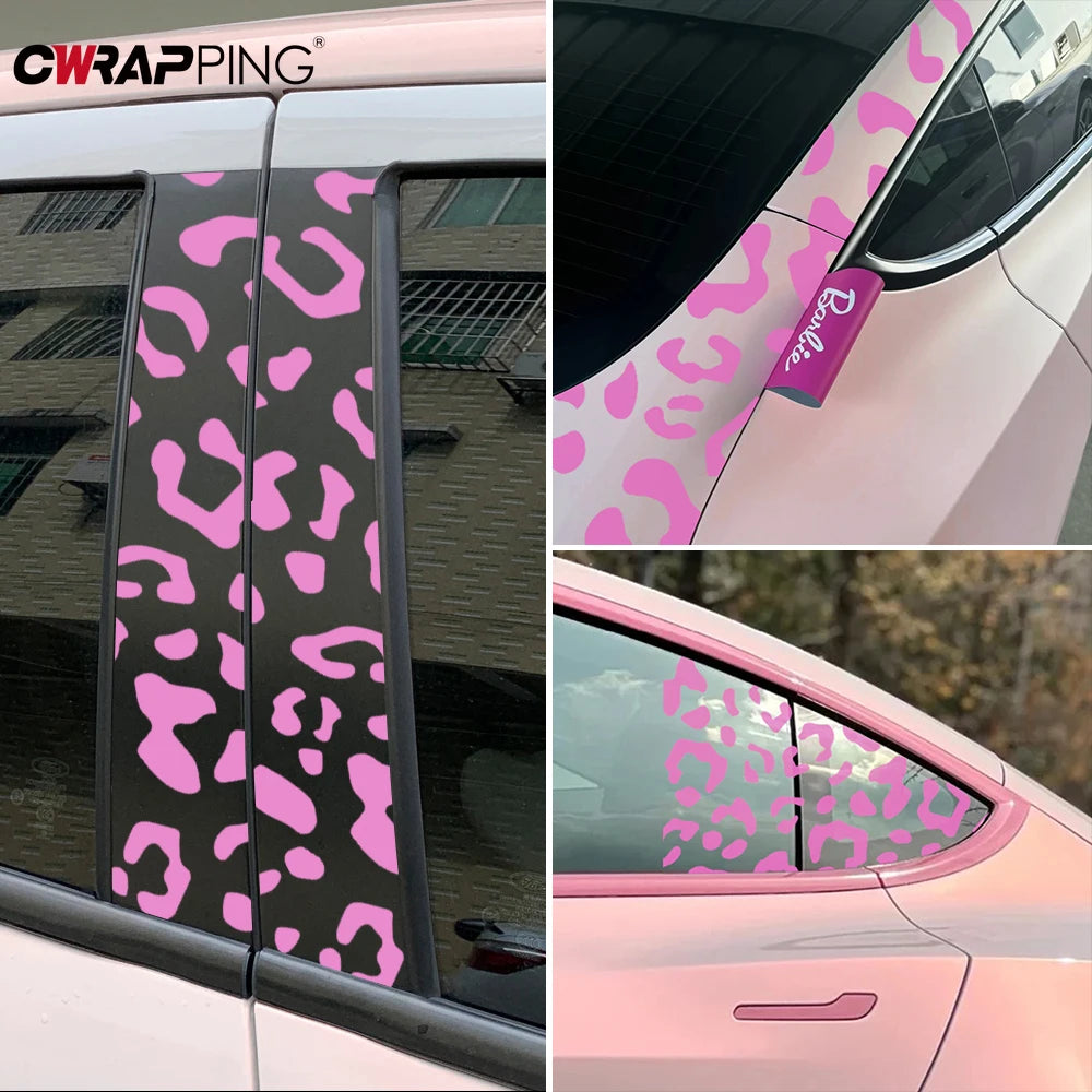 For Motorcycle Leopard Print Decorate Waterproof Stickers