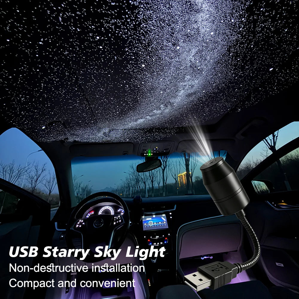 Interior Roof Star USB Starry Atmosphere Projector Night Party
