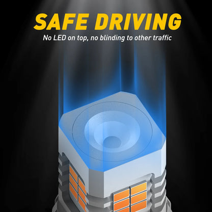 For Audi A3 Ford Focus Jeep Auxito 2PCS T20 7440 Bulb Canbus