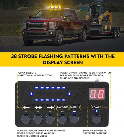 12V 24V Roof Strobe Emergency Warning Safety Truck Ambulance