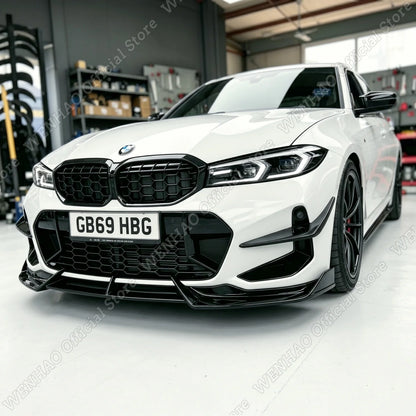 For BMW G20 G21 Lci M Gloss Black Front Bumper Lip Splitter