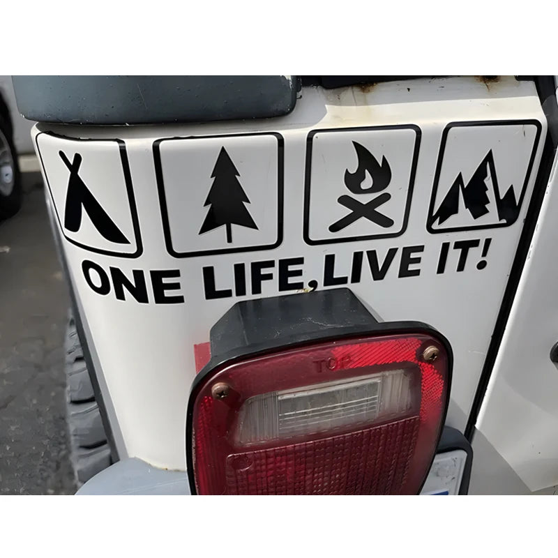 Camping Outdoor Life Related Bonfire Stickers off-road Forest