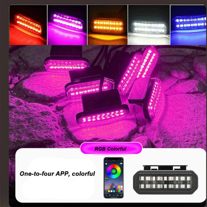 4PCS Amber RGB Grill Trucks clip-on Truck Wiring Harness