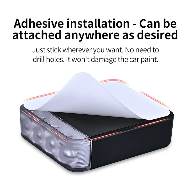 For Motorcycle Top Box Side Case Solar Warning Flashing Mode