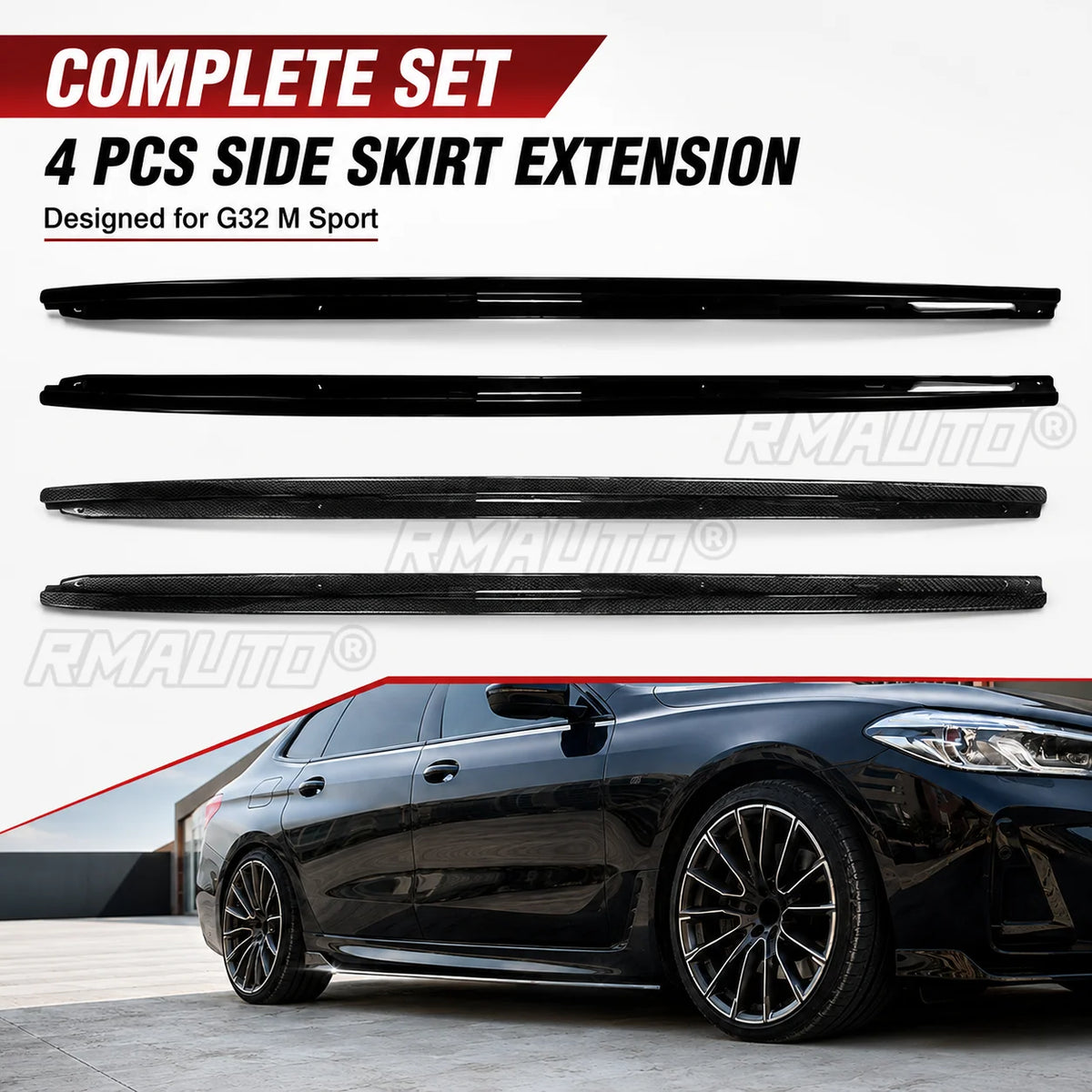 For BMW 6 Series Gt G32 Side Skirt Extension M Sport Rocker