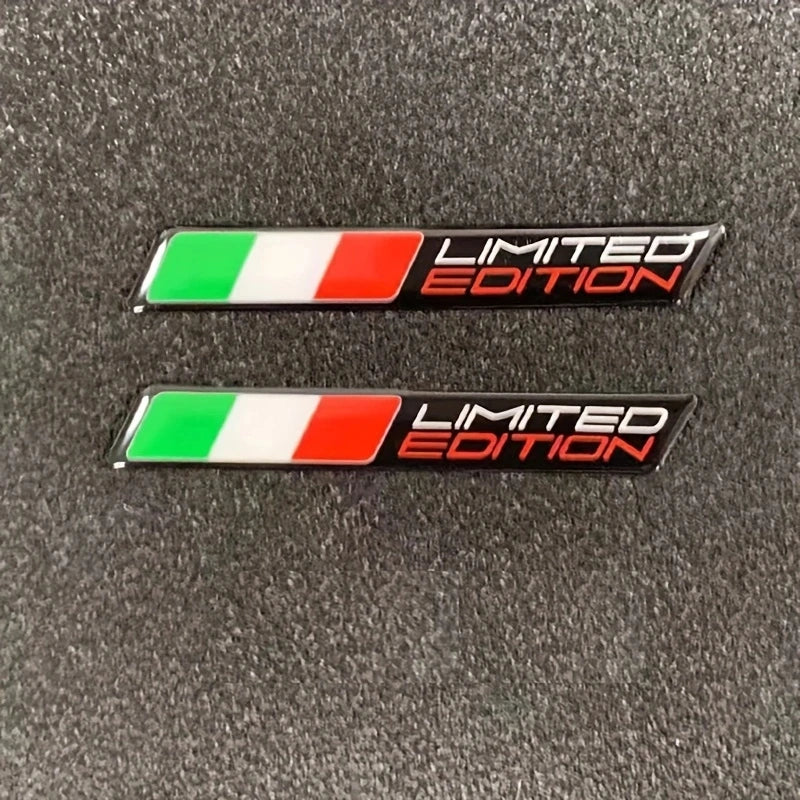 For Motorcycle Motobike 2PCS Italy Limited Edition Flag Sticker