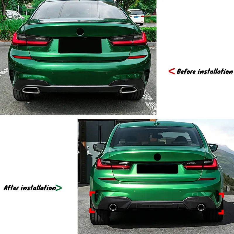 For BMW 3 Series G20 G21 2019-2022 Rear Bumper Diffuser Spoiler
