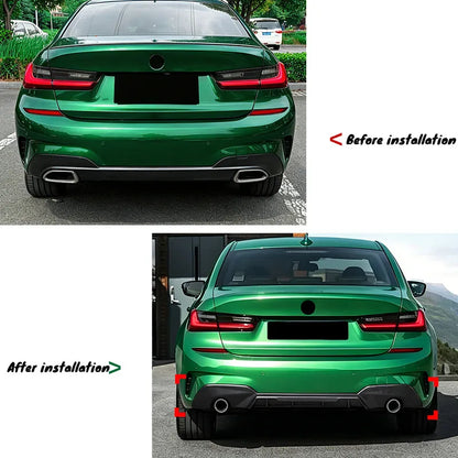 For BMW 3 Series G20 G21 2019-2022 Rear Bumper Diffuser Spoiler