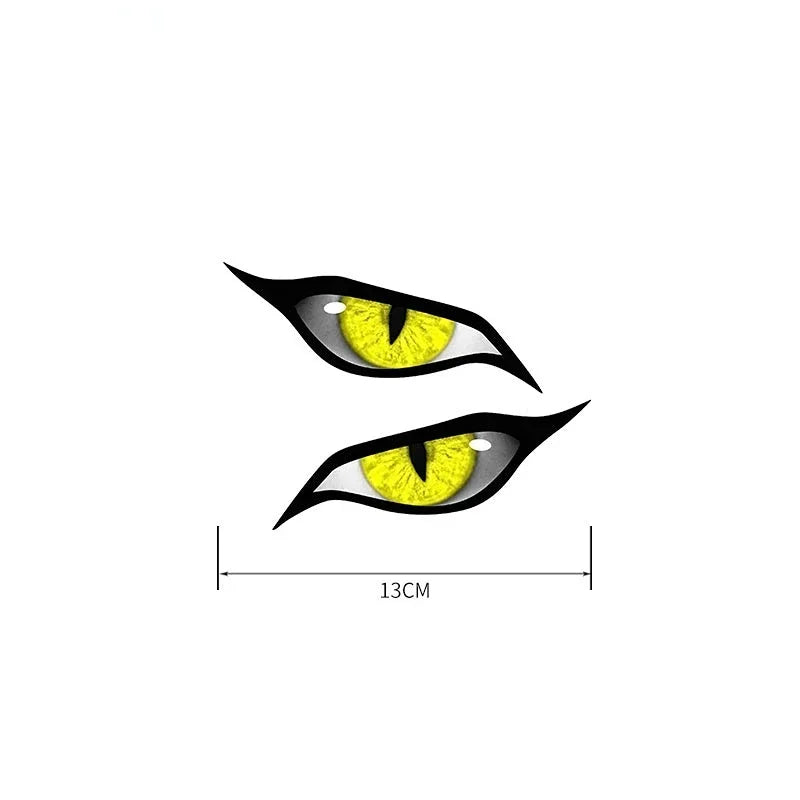 For Evil Yellow Eyes Rv Motorcycle Stickers Occlusion Scratch
