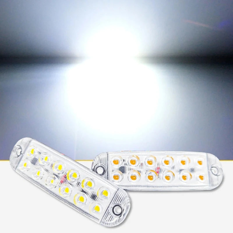 12 Strobe Side Warning Grille Flashing Lightbar Truck Signal