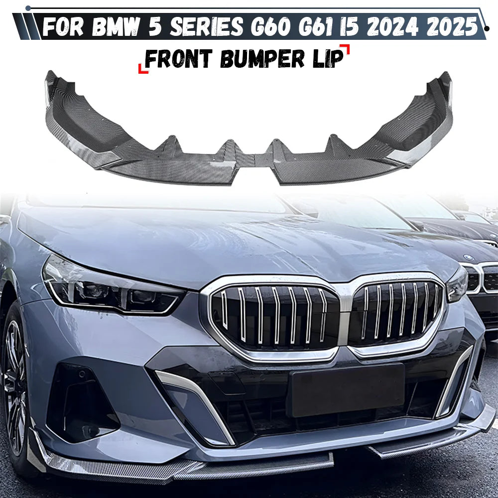 For BMW 5 Series G60 G61 Front Bumper Lip Splitter Body Kit