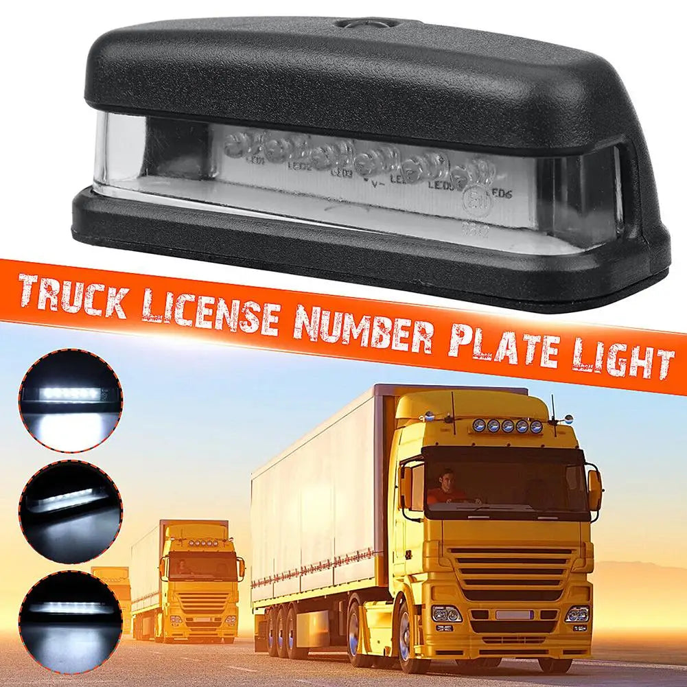 Truck Number Plate 10-30v Clear Automobiles License Drl Trailer