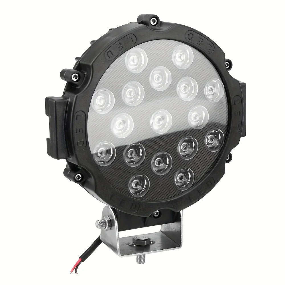 For Boat Jeep ATV Inch 51W Round Offroad Spot Driving Pod Bumper