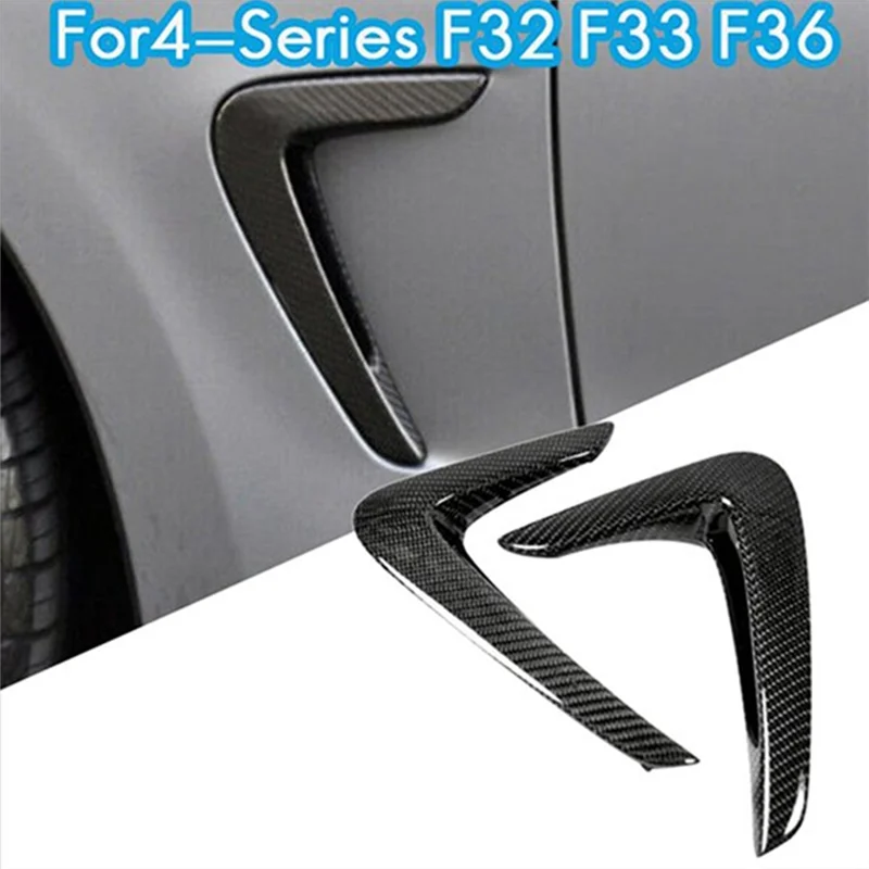 For BMW 4 Series F32 F33 Real Carbon Fiber Fender Trim Air Vent